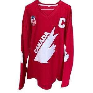 Vintage Gretzky #99 Labatt Canada Cup Hockey Jersey  Red Sz XL